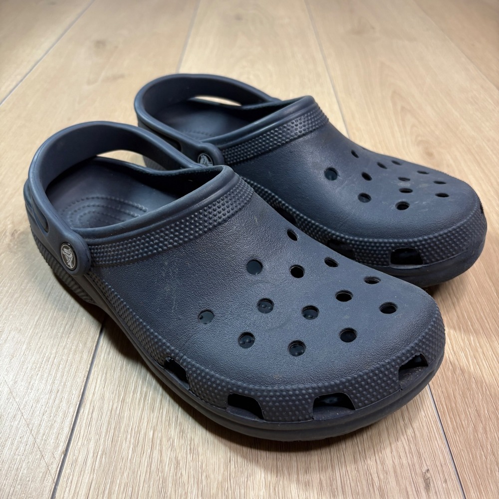 Crocs Classic Clogs Navy Blue Mens Size 9 Womens 11 Water Casual Slip On Shoes